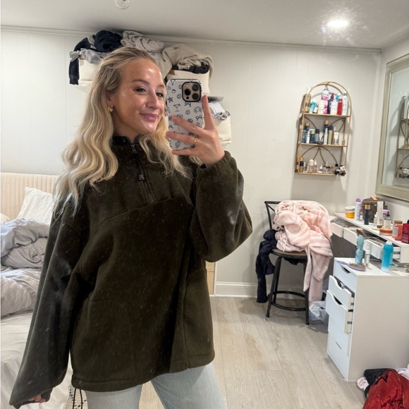 navy green fleece L - Picture 14 of 14